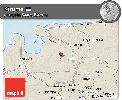Shaded Relief 3D Map of Kiruma