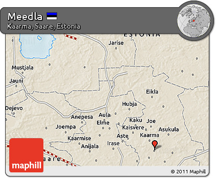 Shaded Relief 3D Map of Meedla