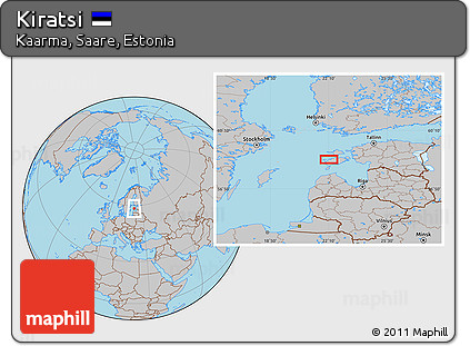 Gray Location Map of Kiratsi