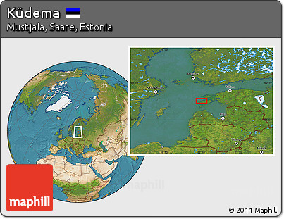 Satellite Location Map of Küdema