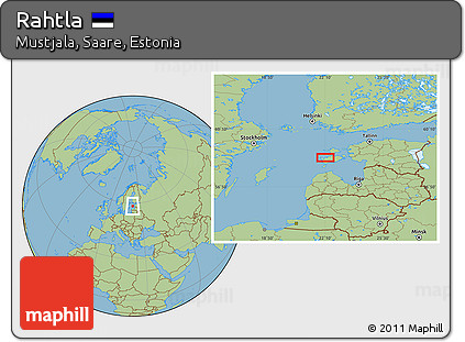 Savanna Style Location Map of Rahtla