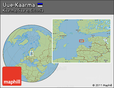 Savanna Style Location Map of Uue-Kaarma