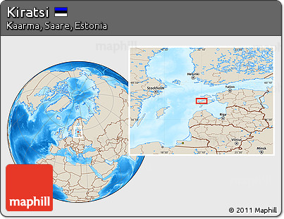 Shaded Relief Location Map of Kiratsi