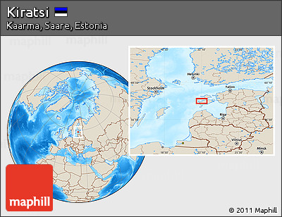 Shaded Relief Location Map of Kiratsi