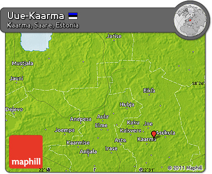 Physical Map of Uue-Kaarma