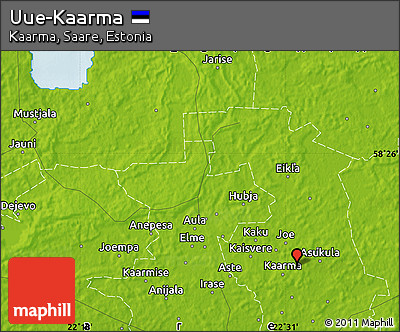 Physical Map of Uue-Kaarma