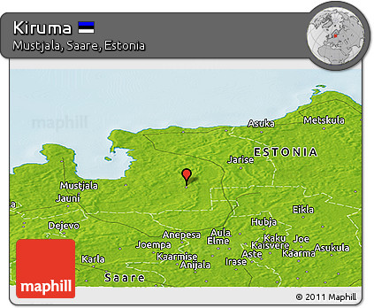 Physical Panoramic Map of Kiruma