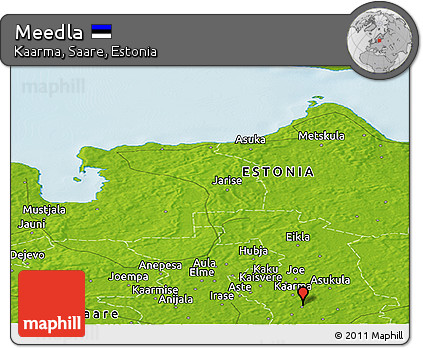 Physical Panoramic Map of Meedla