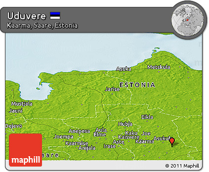 Physical Panoramic Map of Uduvere