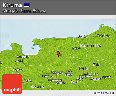 Physical Panoramic Map of Kiruma