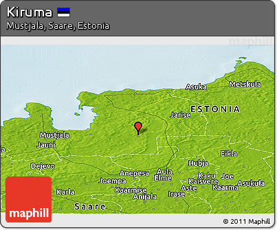 Physical Panoramic Map of Kiruma