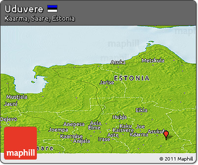 Physical Panoramic Map of Uduvere
