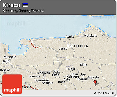 Shaded Relief Panoramic Map of Kiratsi