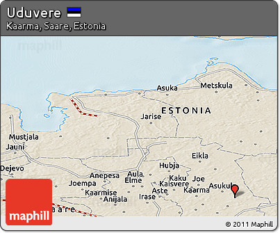 Shaded Relief Panoramic Map of Uduvere