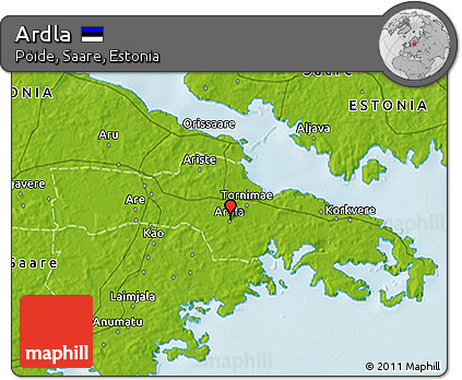 Physical 3D Map of Ardla