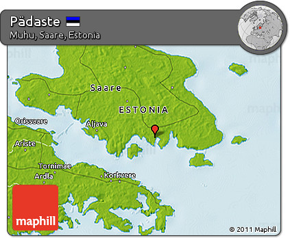 Physical 3D Map of Pädaste