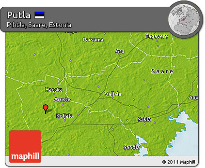 Physical 3D Map of Putla