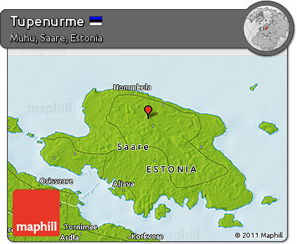 Physical 3D Map of Tupenurme