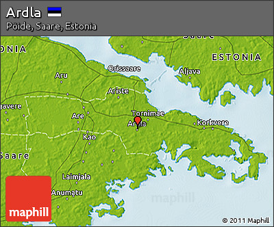 Physical 3D Map of Ardla