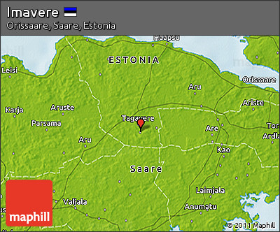 Physical 3D Map of Imavere