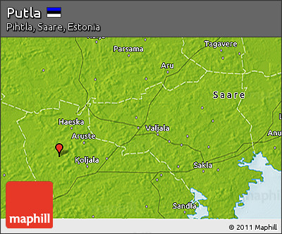 Physical 3D Map of Putla
