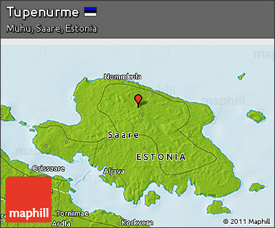 Physical 3D Map of Tupenurme
