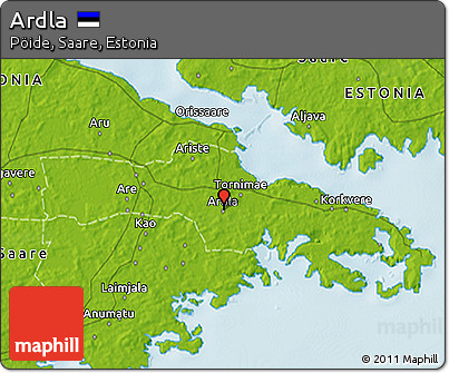 Physical 3D Map of Ardla