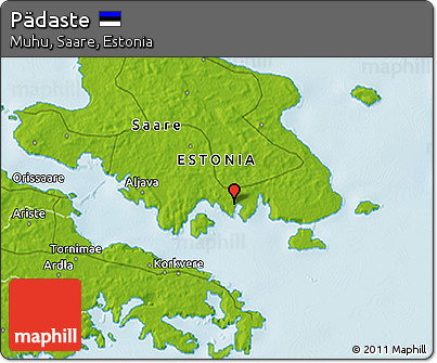 Physical 3D Map of Pädaste