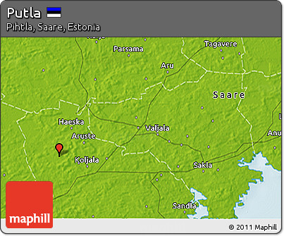 Physical 3D Map of Putla