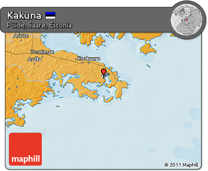 Political 3D Map of Kakuna