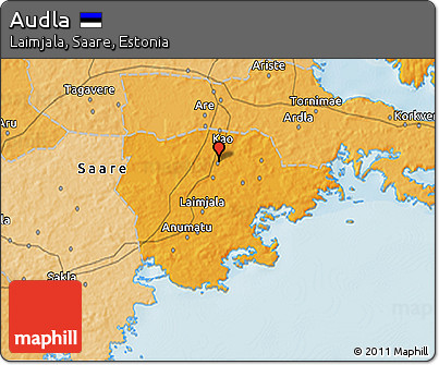 Political 3D Map of Audla