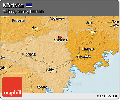 Political 3D Map of Kõriska