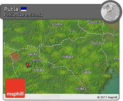 Satellite 3D Map of Putla