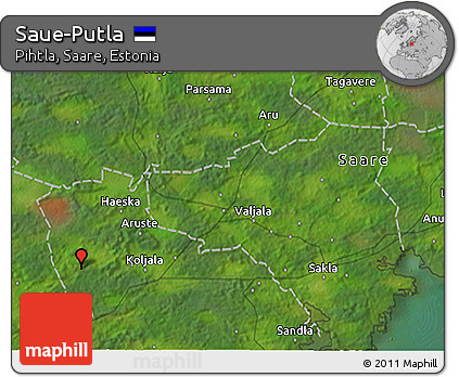 Satellite 3D Map of Saue-Putla