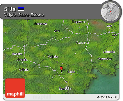 Satellite 3D Map of Silla