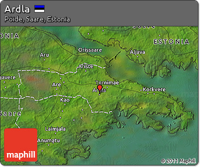 Satellite 3D Map of Ardla