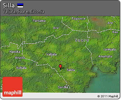 Satellite 3D Map of Silla