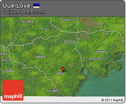 Satellite 3D Map of Uue-Lõve
