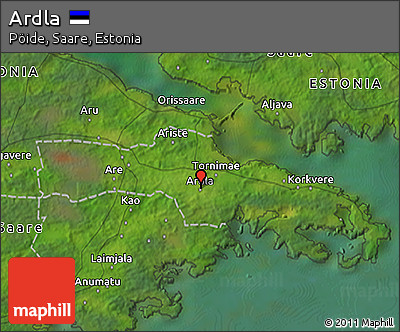 Satellite 3D Map of Ardla