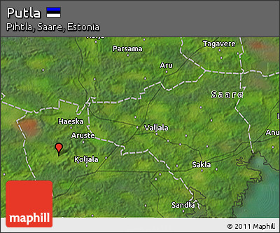 Satellite 3D Map of Putla