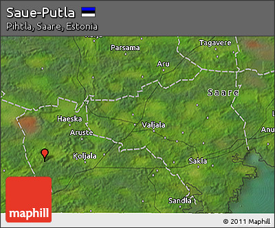 Satellite 3D Map of Saue-Putla