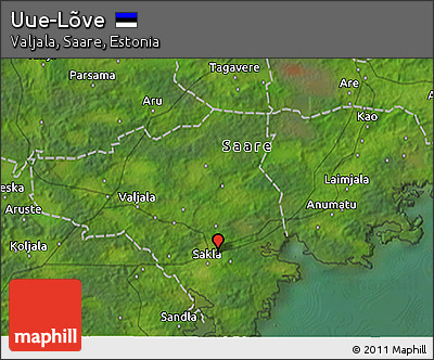 Satellite 3D Map of Uue-Lõve