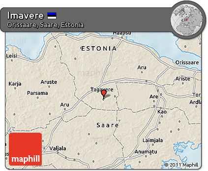 Shaded Relief 3D Map of Imavere
