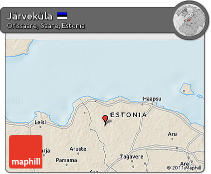 Shaded Relief 3D Map of Järveküla