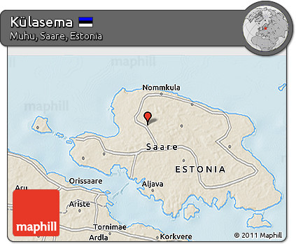 Shaded Relief 3D Map of Külasema