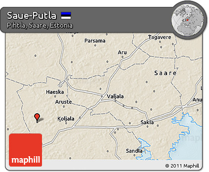 Shaded Relief 3D Map of Saue-Putla
