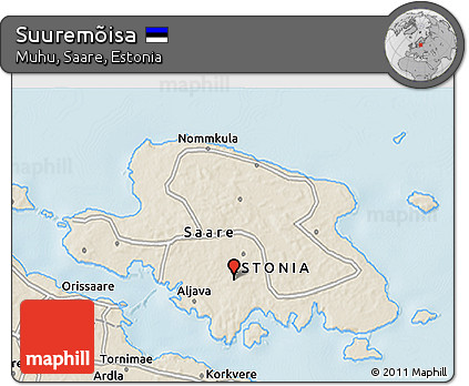 Shaded Relief 3D Map of Suuremõisa