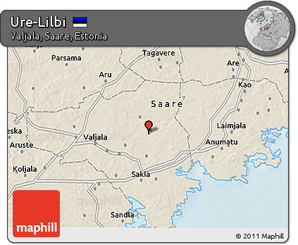 Shaded Relief 3D Map of Ure-Lilbi