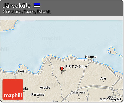 Shaded Relief 3D Map of Järveküla