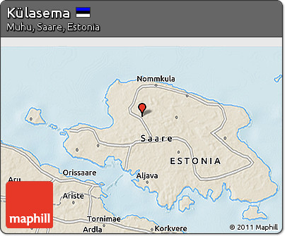 Shaded Relief 3D Map of Külasema